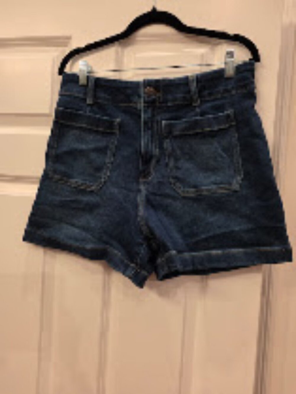 LC Lauren Conrad Dark Blue Denim High-Waist Shorts